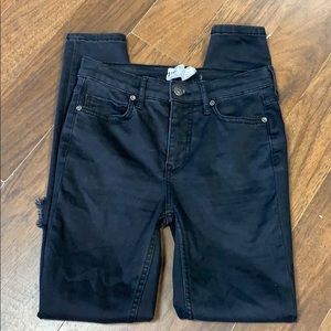 Free people black skinny jeans size 25